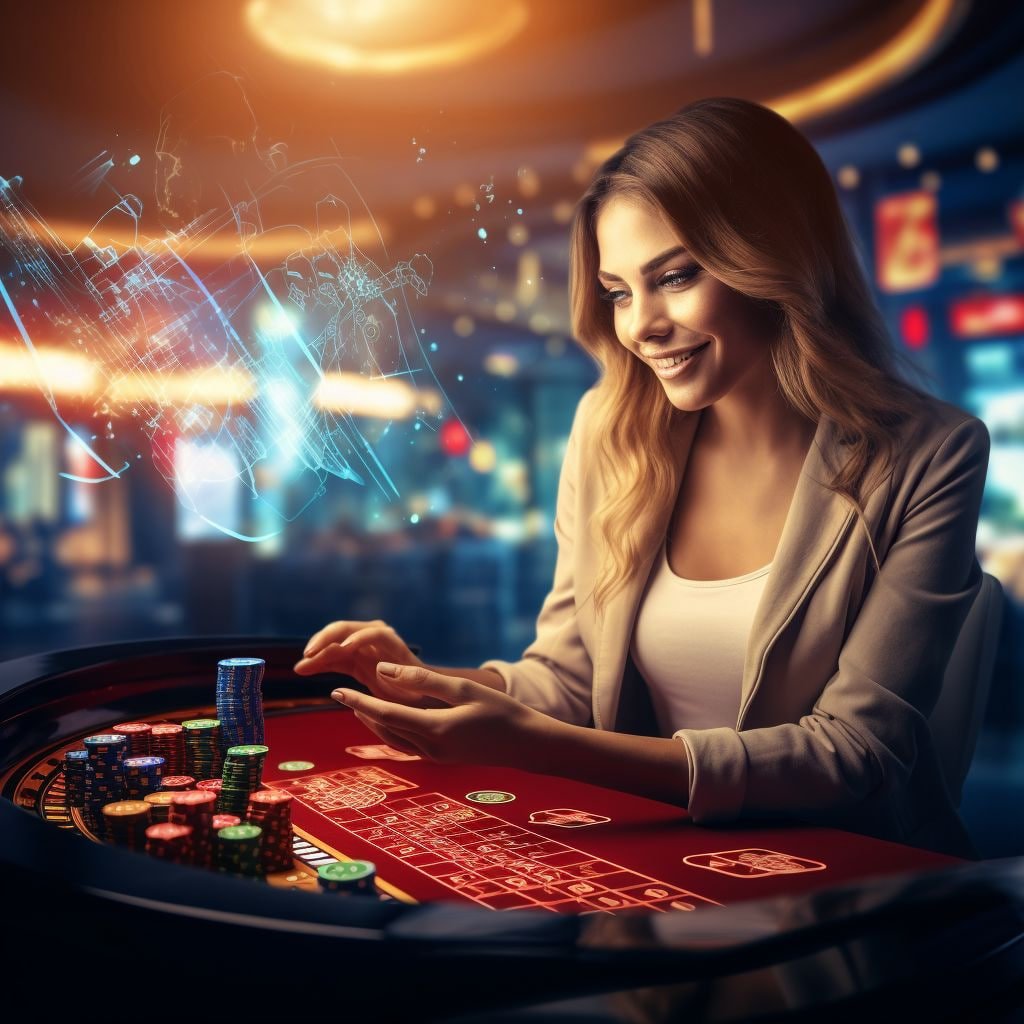 Pengalaman live dealer Caribbean Stud Poker dengan multi-camera dan chat interaktif